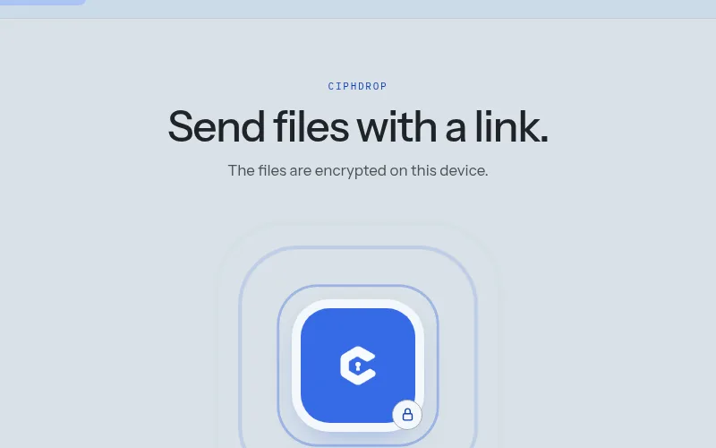 The ZoonDrop page with a large button to choose files.